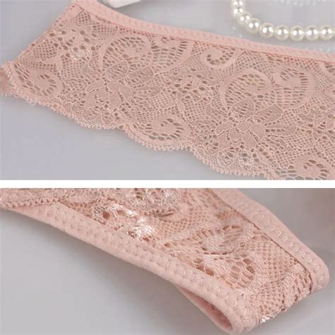 Sexy G String Thongs Flower Lace Transparent Lace Lingerie Panties