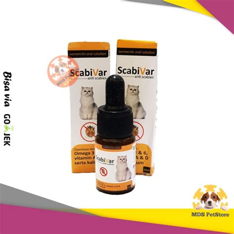 Jual Scabivar 10 Ml Obat Scabies Kucing Anjing 10ml Shopee Indonesia