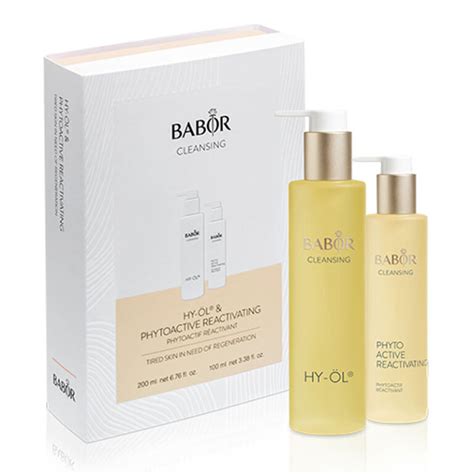 BABOR HY-OL Cleansing Oil 200ml + Phytoactive Reactivating Base 100ml Set - Luxus Skin