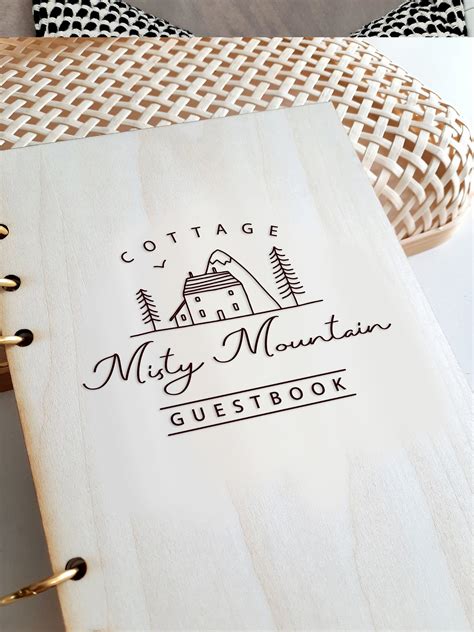 Airbnb Custom Engraved Guests Welcome Book Binder Home Rental Laser