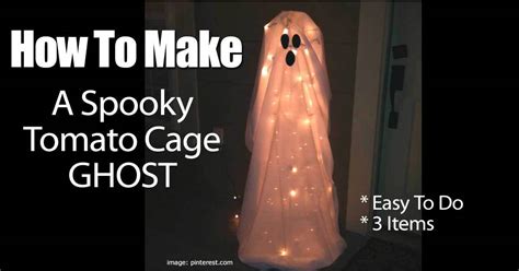 How To Make A Spooky Tomato Cage Ghost