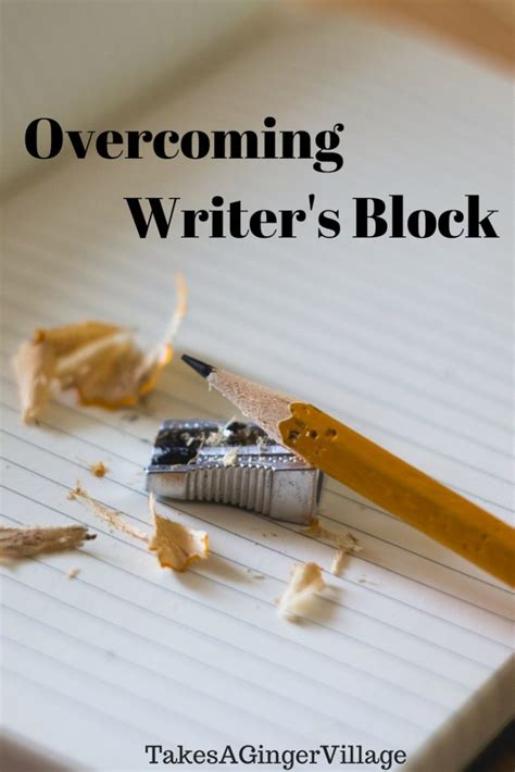 Overcoming Writer’s Block – Takes A Ginger Village