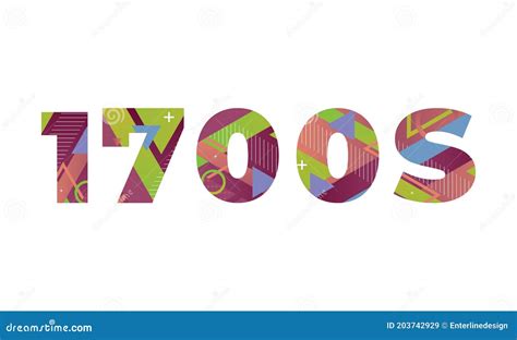 S Concept Retro Colorful Word Art Illustration Stock Vector