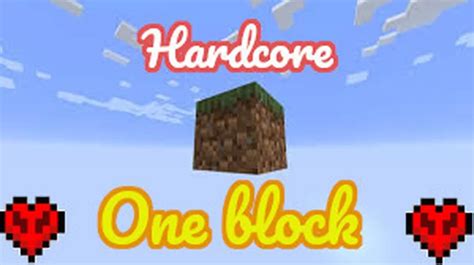 One Block Skyblock But Hardcore Minecraft Map