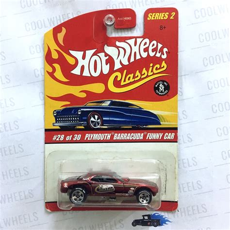 Hot Wheels Classics Series Plymouth Barracuda Funny Car Metallic Dark Red Shopee Malaysia
