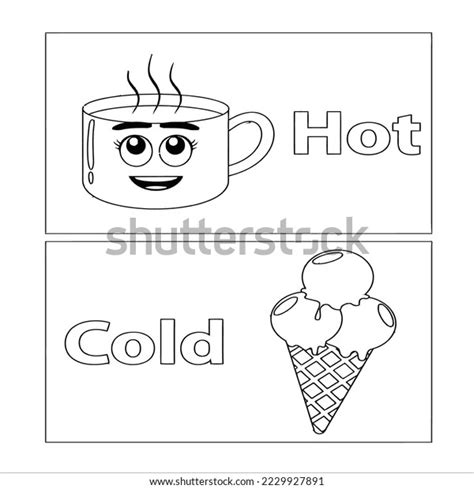 Hot Cold Opposite Antonyms Vector Cartoon Stock Vector Royalty Free Shutterstock
