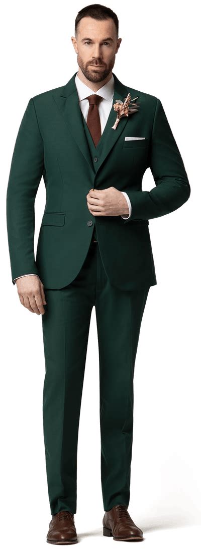 Costume mariage trois pièces vert