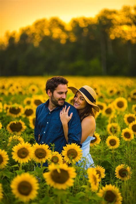 Engagement Pictures In A Sunflower Field Artofit