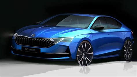 2024 Skoda Octavia Facelift Sketches Revealed Ahead Of 14 Feb Debut