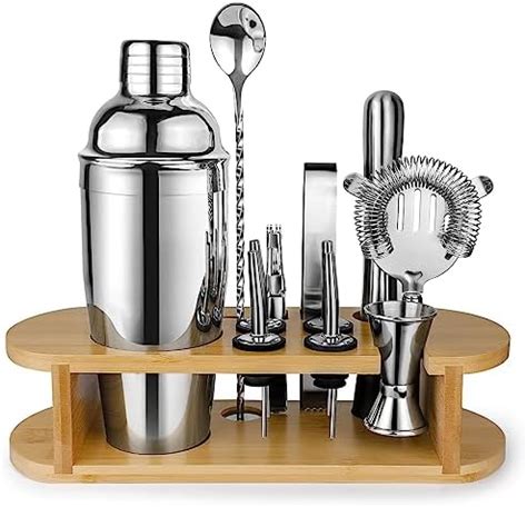 Amazon Esmula Bartender Kit With Stylish Bamboo Stand Piece