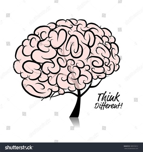 Brain Tree Concept For Your Design Stock Vector Illustration 388555012