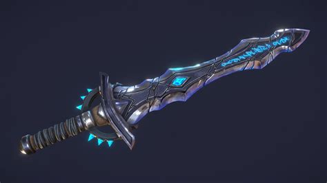 Stylized Sword Download Free 3d Model By Agata Wilczek Awilczek