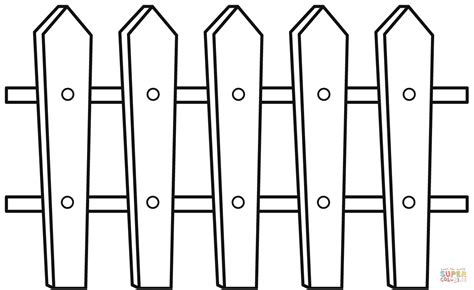 Very Simple Fence Coloring Page