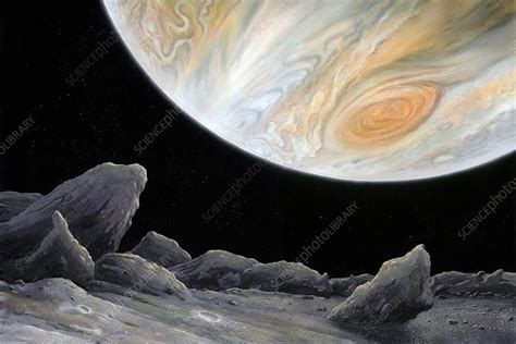 Jupiter from its innermost moon Metis - Stock Image - C026/4512 ...