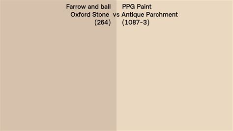 Farrow And Ball Oxford Stone Vs Ppg Paint Antique Parchment