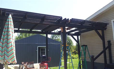 We Built A Pergola - Mobile Home Makeover