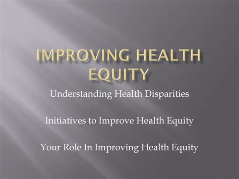 Improving Health Equity Ppt Download