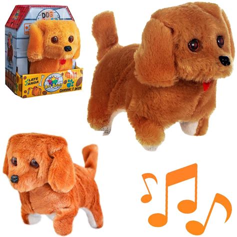 Pelucia Cachorro De Brinquedo Para Criancas Late E Anda Som Super