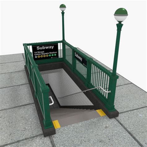 Nyc Subway Entrance 3d Model Cgtrader