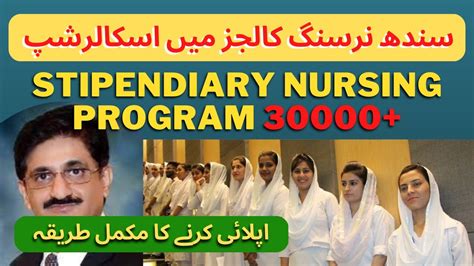 Nursing Sindh Karachi Scholarship Bs Nursing Male Female Year