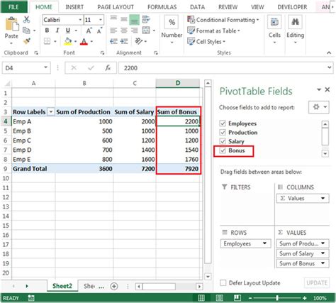 Inserting A Pivot Calculated Field In Microsoft Excel