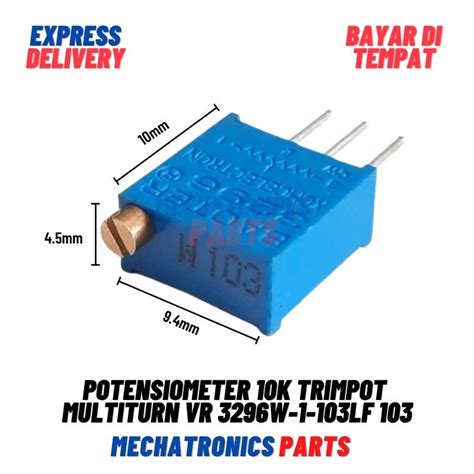 Jual Potensiometer K Potentiometer Potensio Trimpot Multiturn Vr