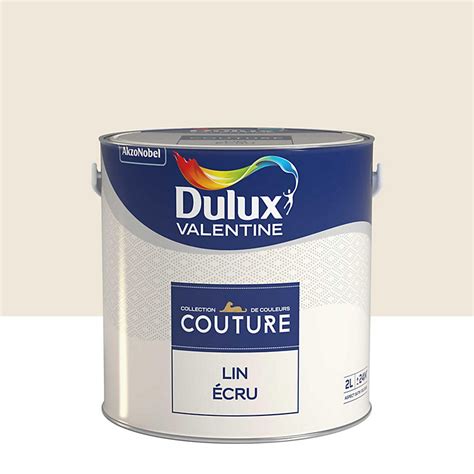 Peinture Murs Et Boiseries Couture De Dulux Valentine Satin Velours Lin écru 2l Castorama