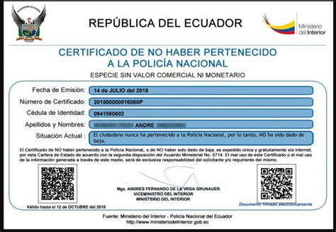 Guía para solicitar el Certificado de no pertenecer a la Policía