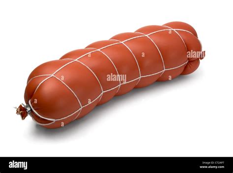 Cooked Boiled Sausage Isolated On White Stock Photo Alamy