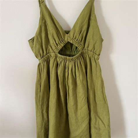 Nude Lucy Desi Linen Mini Dress Size M Colour Depop