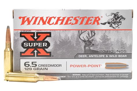 Winchester 6 5 Creedmoor 129 Gr Power Point 20 Box Vance Outdoors