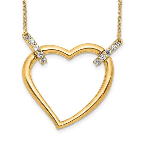 Si1 Si2 G H I Heart Necklace 14k Gold Lab Grown Diamond PM4366 025