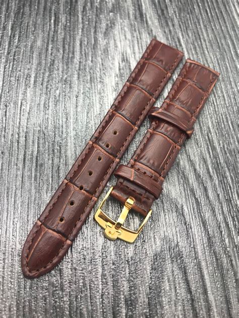 New Omega 18mm Genuine Leather Strap With Gold Buckle For Etsy UK