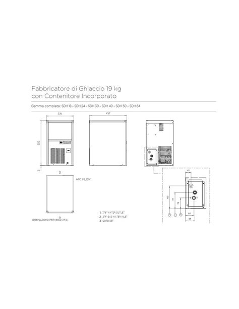 Fabbricatore Di Ghiaccio A Cubetti Cavi Mod SDH 30