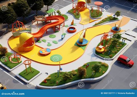 Modern Playground Design Concept Illustration Stock Image - Image of ...