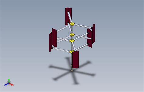 垂直轴风力发电机step模型图纸免费下载 懒石网