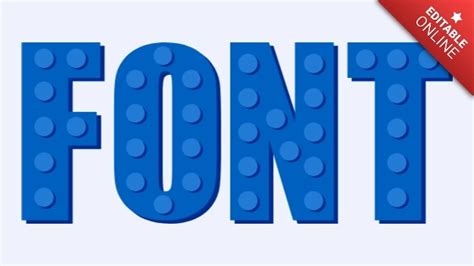 Font Blue Lego Text Effect Generator