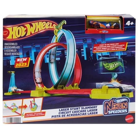 Hot Wheels Neon Speeders Laser Stunt Slamway Trackset Smyths Toys Uk