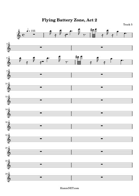 Flying Battery Zone Act 2 Sheet Music Flying Battery Zone Act 2