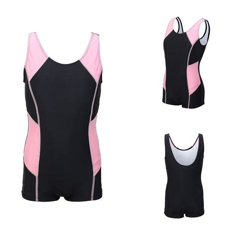 Elainilye Fashion Girls One Piece Swimsuits Summer Cute Color Block Bikini One Piece Bathing