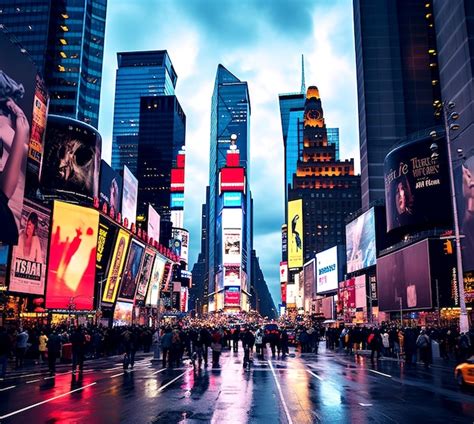 Times Square De Nueva York El Ic Nico Punto De Referencia Urbano Foto