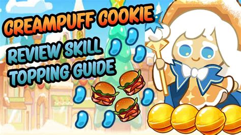 Cream Puff Cookie Review Skill Topping Guide Cookie Run Kingdom Indonesia Youtube