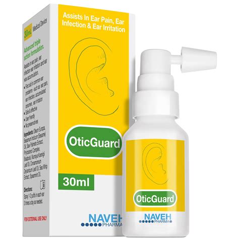 Buy NAVEH Otic Guard Natural Ear Spray 3 in 1 al-Oil Blend for Ear ...