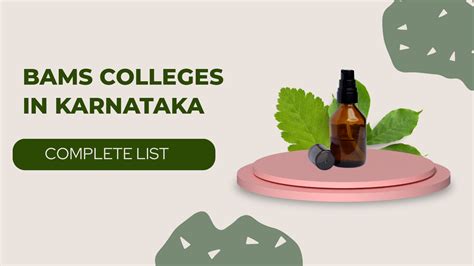 Bams Colleges In Karnataka List Of Ayurvedic Colleges