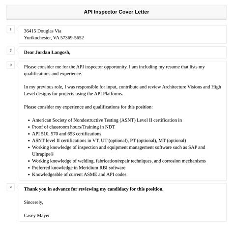 API Inspector Cover Letter Velvet Jobs