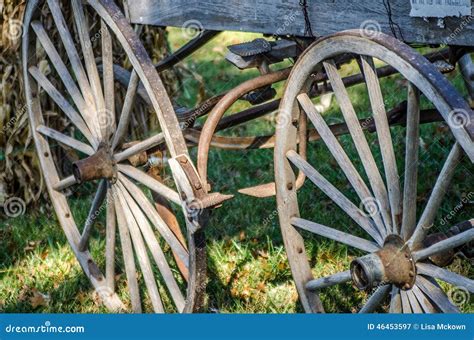 Old time wagon wheels stock image. Image of history, american - 46453597