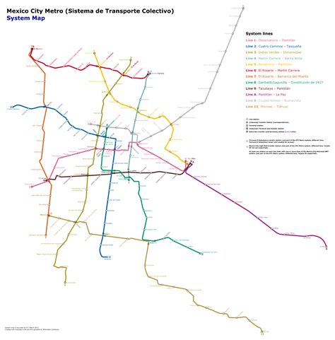 Mexico City Metro – Metro maps + Lines, Routes, Schedules