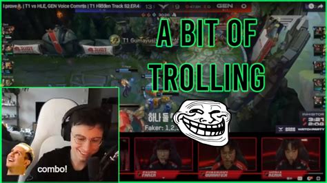 Caedrel Reacts To FAKER Trolling His Team YouTube