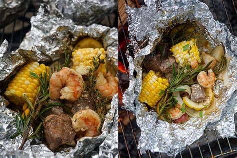 Wild Game Recipe Campfire Surf And Turf Foil Packets Outdoor