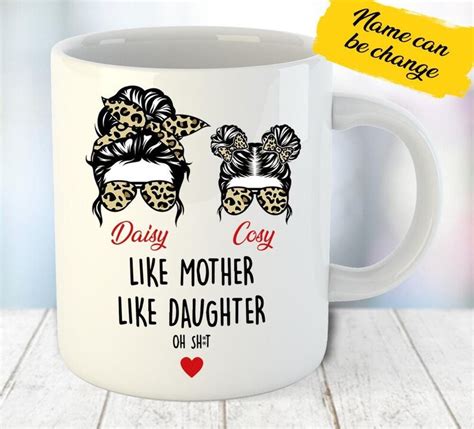 Personalized Mother And Daughter Forever Linked Together Mug Etsy